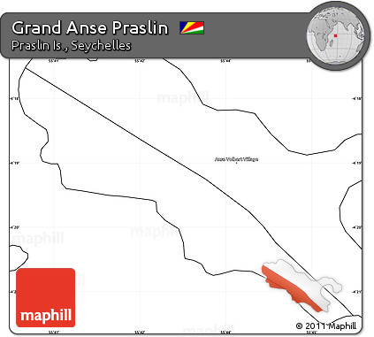 Blank Simple Map of Grand Anse Praslin