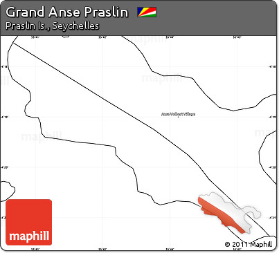 Blank Simple Map of Grand Anse Praslin