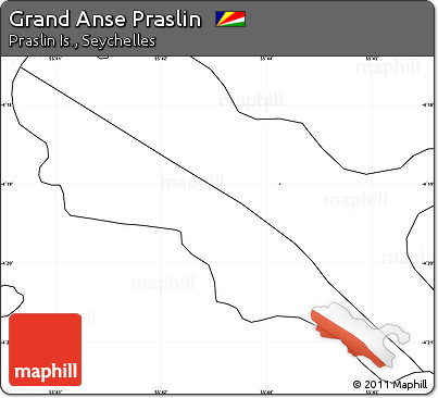 Blank Simple Map of Grand Anse Praslin, no labels