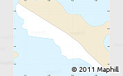 Classic Style Simple Map of Grand Anse Praslin, single color outside