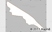 Gray Simple Map of Grand Anse Praslin, cropped outside