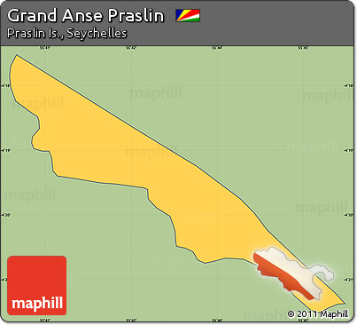 Savanna Style Simple Map of Grand Anse Praslin, cropped outside