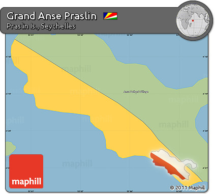 Savanna Style Simple Map of Grand Anse Praslin