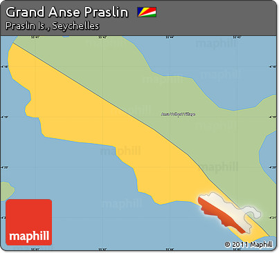 Savanna Style Simple Map of Grand Anse Praslin