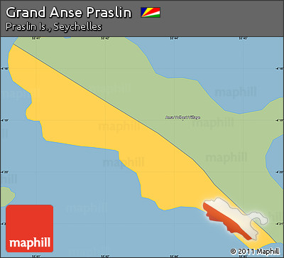 Savanna Style Simple Map of Grand Anse Praslin