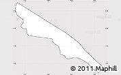 Silver Style Simple Map of Grand Anse Praslin, cropped outside