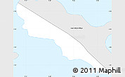 Silver Style Simple Map of Grand Anse Praslin