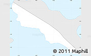 Silver Style Simple Map of Grand Anse Praslin, single color outside