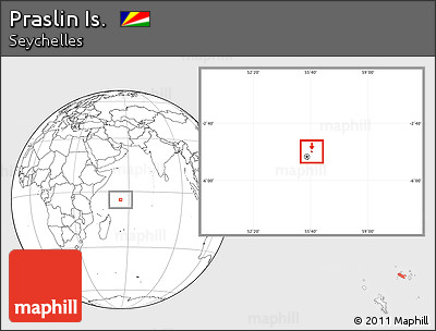 Blank Location Map of Praslin Is.