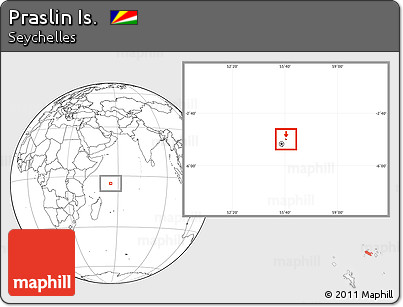Blank Location Map of Praslin Is.