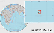 Gray Location Map of Praslin Is., highlighted country