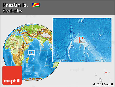 Physical Location Map of Praslin Is.