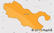 Political Shades Simple Map of Praslin Is., cropped outside