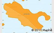 Political Shades Simple Map of Praslin Is., political outside