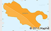 Political Shades Simple Map of Praslin Is., single color outside
