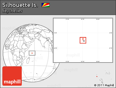 Blank Location Map of Silhouette Is.