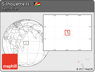 Blank Location Map of Silhouette Is.
