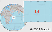 Gray Location Map of Silhouette Is., within the entire country