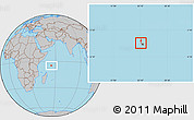 Gray Location Map of Silhouette Is., highlighted country