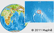 Physical Location Map of Silhouette Is., highlighted country