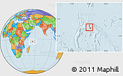 Political Location Map of Silhouette Is.