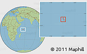 Savanna Style Location Map of Silhouette Is., highlighted country