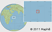 Savanna Style Location Map of Silhouette Is.