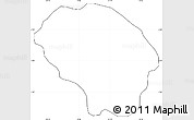 Blank Simple Map of Silhouette Is., cropped outside