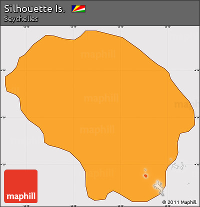Political Simple Map of Silhouette Is., cropped outside