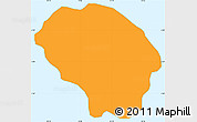 Political Simple Map of Silhouette Is., single color outside