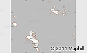 Gray Simple Map of Seychelles, cropped outside