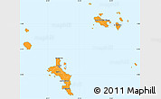 Political Shades Simple Map of Seychelles, single color outside