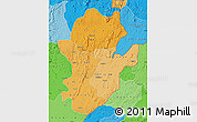 Political Shades Map of Eastern