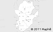 Silver Style Simple Map of Eastern