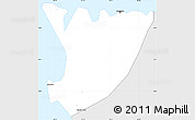 Silver Style Simple Map of Freetown
