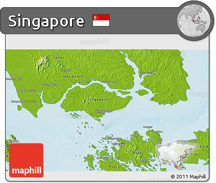 Physical 3D Map of Singapore