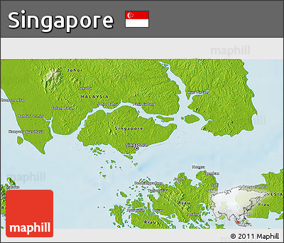 Physical 3D Map of Singapore
