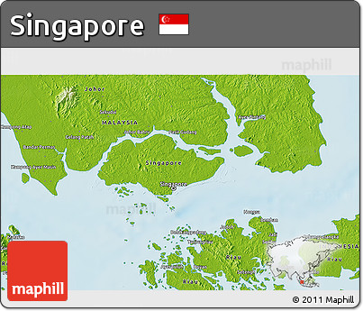 Physical 3D Map of Singapore