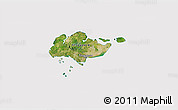 Satellite 3D Map of Singapore, cropped outside