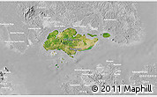 Satellite 3D Map of Singapore, lighten, desaturated