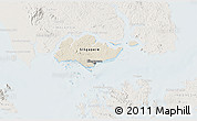 Shaded Relief 3D Map of Singapore, lighten