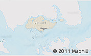Shaded Relief 3D Map of Singapore, single color outside