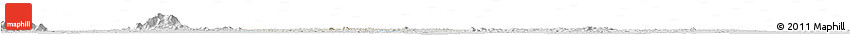 Shaded Relief Horizon Map of Singapore, desaturated