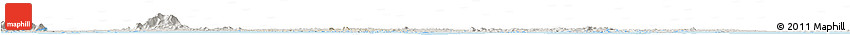 Shaded Relief Horizon Map of Singapore, semi-desaturated, land only