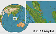 Gray Location Map of Singapore, satellite outside