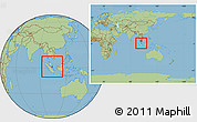 Savanna Style Location Map of Singapore, within the entire continent