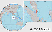 Savanna Style Location Map of Singapore, gray outside