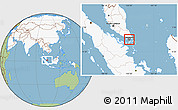 Savanna Style Location Map of Singapore, highlighted continent