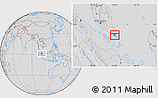 Savanna Style Location Map of Singapore, lighten, desaturated, hill shading