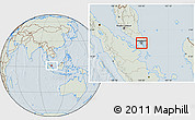 Savanna Style Location Map of Singapore, lighten, hill shading